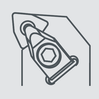 Державка токарная правая DWLNR2020K06