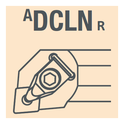 Державка расточная правая внут. СОЖ A25R-DCLNR12