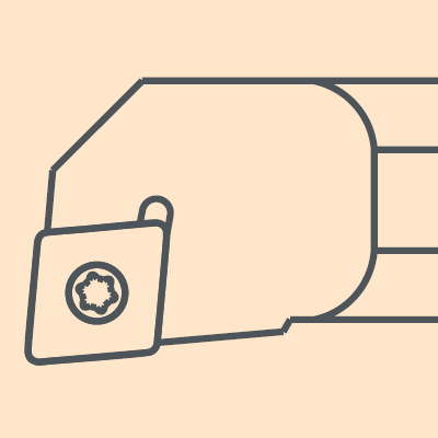 Державка расточная правая твердосплавная внут. СОЖ E08K-SCLCR06